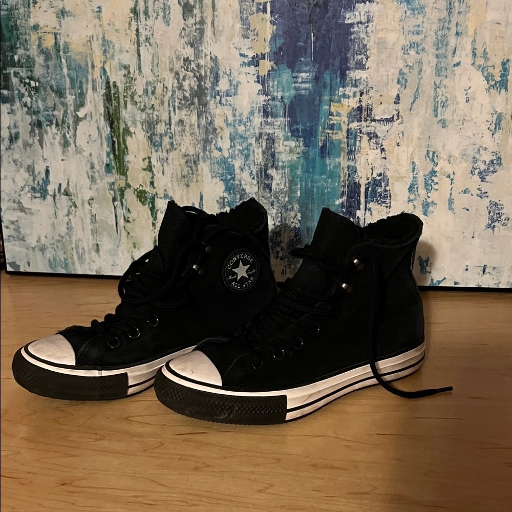 Converse Gortex fleece lined black high top Sneakers